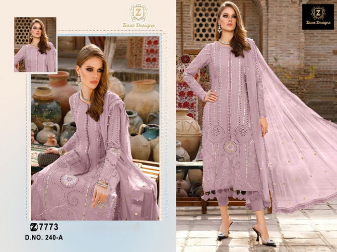 Ziaaz Designs 240 A And B Designer Pakistani Suits
